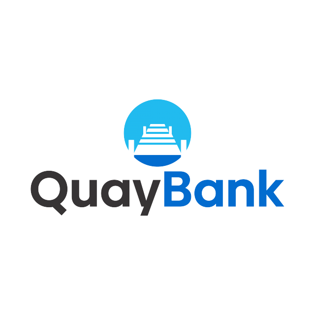 Quaybank.com logo, a brandable .com business name for sale