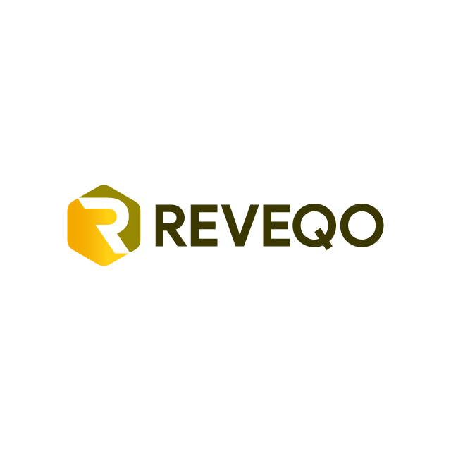 reveqo.com logo, a brandable .com business name for sale