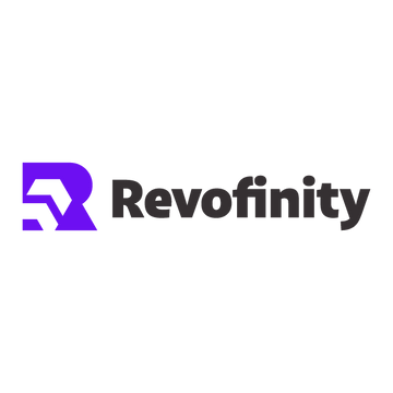 Revofinity.com logo, a brandable .com business name for sale