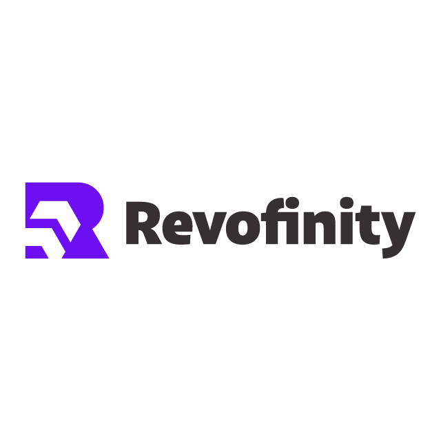 Revofinity.com logo, a brandable .com business name for sale