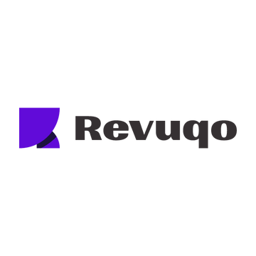 revuqo.com logo, a brandable .com business name for sale
