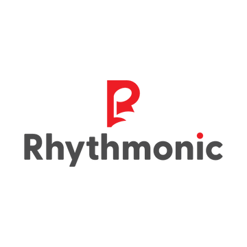 Rhythmonic.com logo, a brandable .com business name for sale