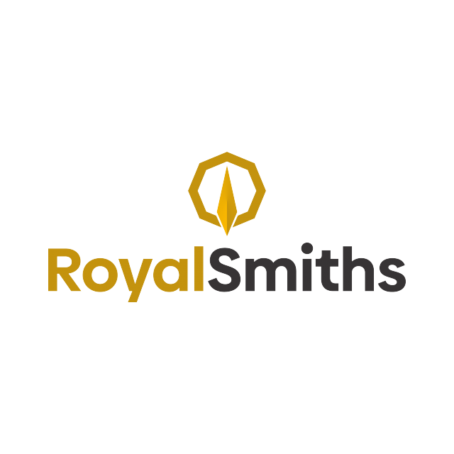 RoyalSmiths.com logo, a brandable .com business name for sale