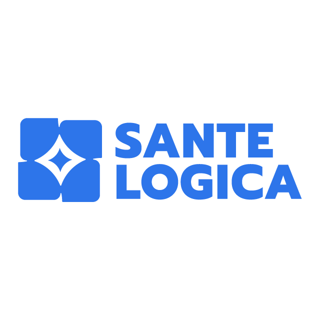SanteLogica.com logo, a brandable .com business name for sale
