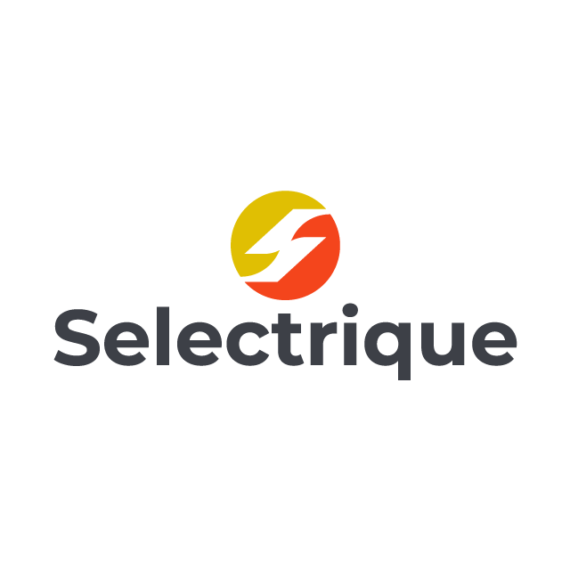 selectrique.com logo, a brandable .com business name for sale