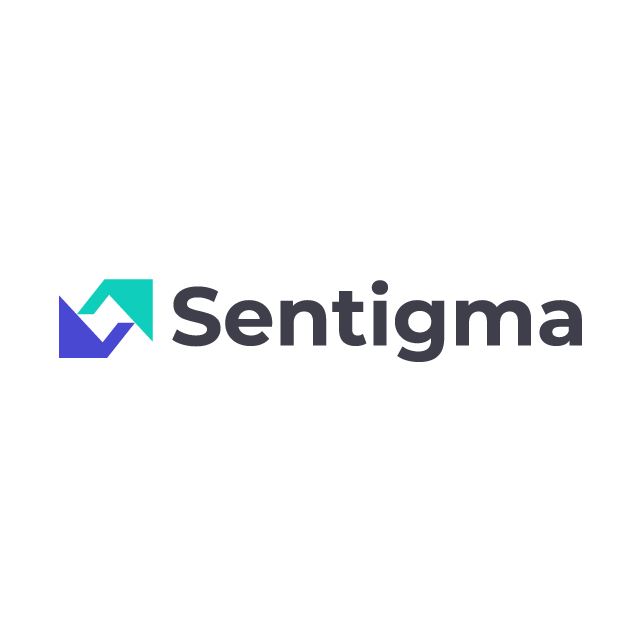 Sentigma.com logo, a brandable .com business name for sale