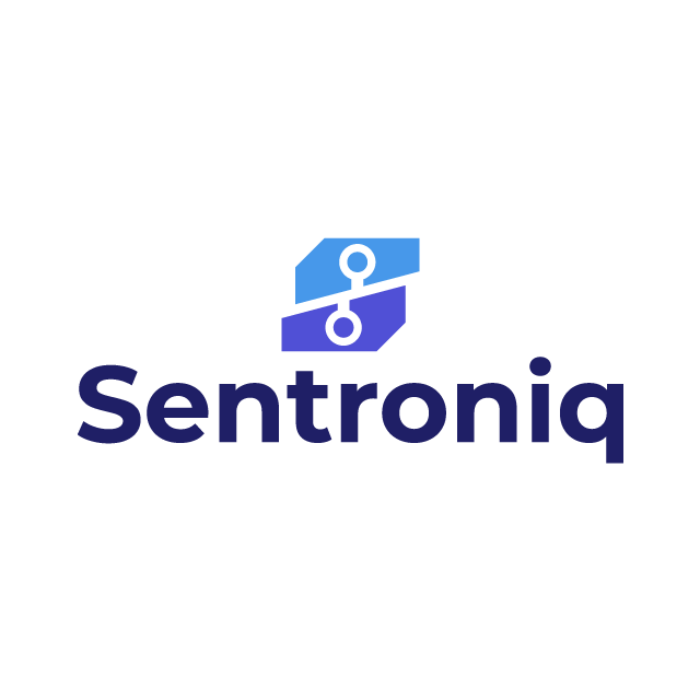 sentroniq.com logo, a brandable .com business name for sale