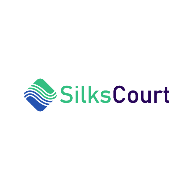 SilksCourt.com logo, a brandable .com business name for sale