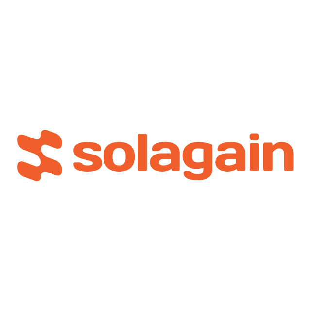 solagain.com logo, a brandable .com business name for sale
