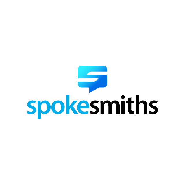 SpokeSmiths.com logo, a brandable .com business name for sale