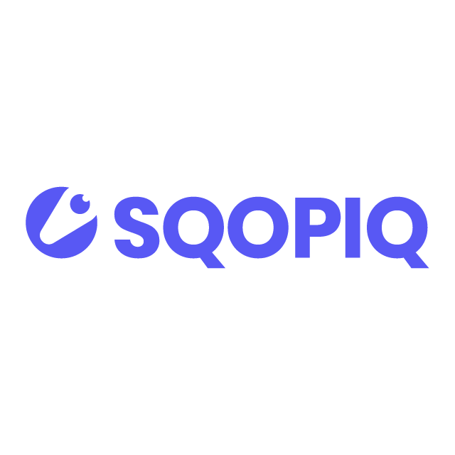 sqopiq.com logo, a brandable .com business name for sale