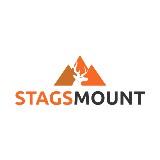 StagsMount.com logo, a brandable .com business name for sale