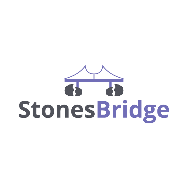 StonesBridge.com logo, a brandable .com business name for sale