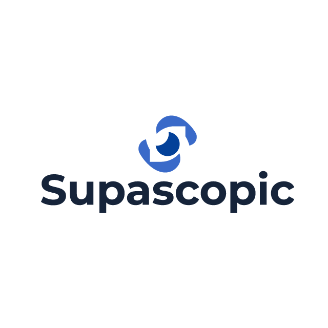supascopic.com logo, a brandable .com business name for sale