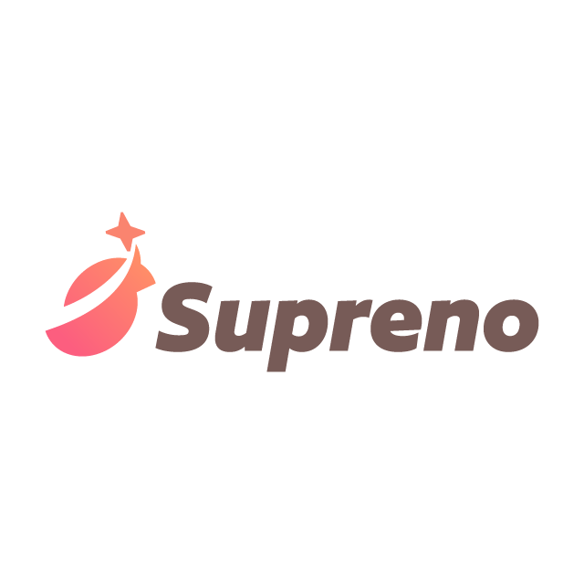 Supreno.com logo, a brandable .com business name for sale