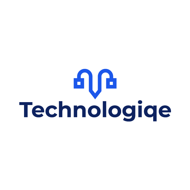 technologiqe.com logo, a brandable .com business name for sale