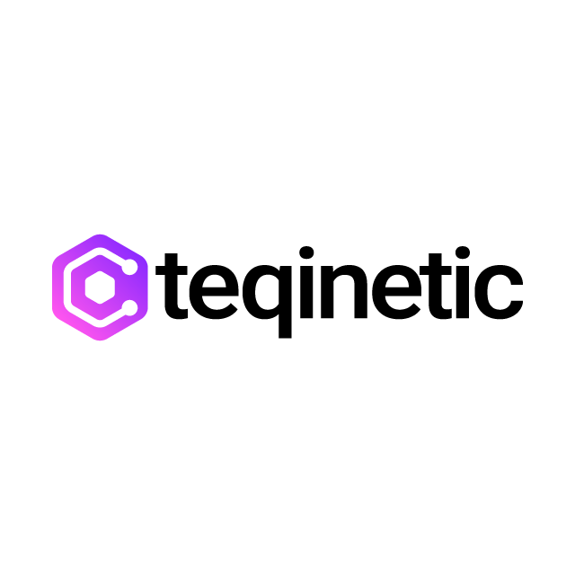 Teqinetic.com logo, a brandable .com business name for sale