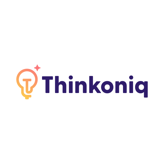 Thinkoniq.com logo, a brandable .com business name for sale