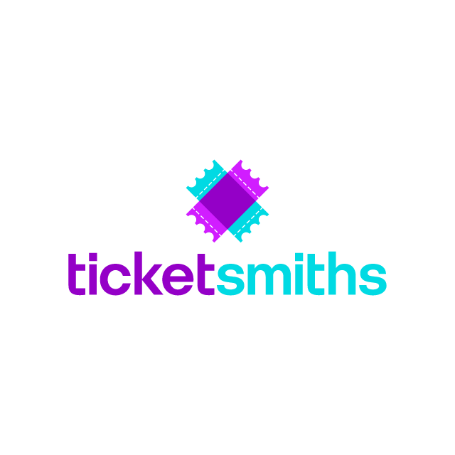 TicketSmiths.com logo, a brandable .com business name for sale