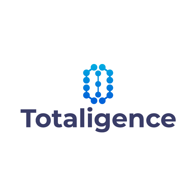Totaligence.com logo, a brandable .com business name for sale