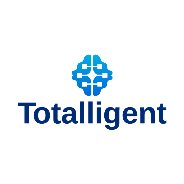 Totalligent.com logo, a brandable .com business name for sale