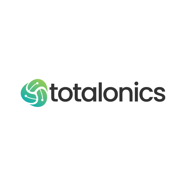 Totalonics.com logo, a brandable .com business name for sale