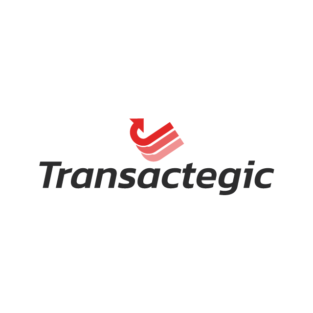 transactegic.com logo, a brandable .com business name for sale