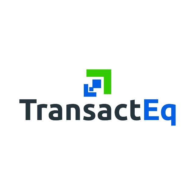 TransactEq.com logo, a brandable .com business name for sale
