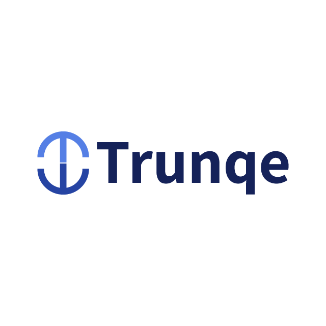 trunqe.com logo, a brandable .com business name for sale