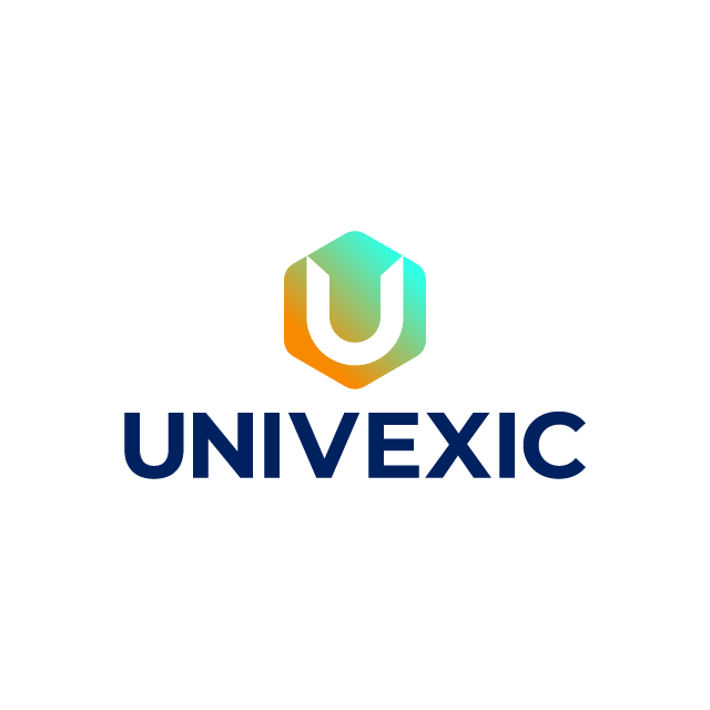 Univexic.com logo, a brandable .com business name for sale