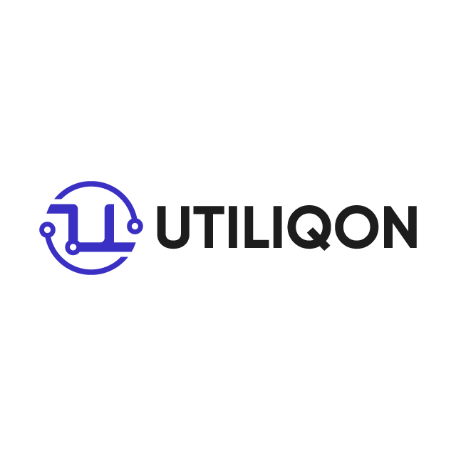utiliqon.com logo, a brandable .com business name for sale