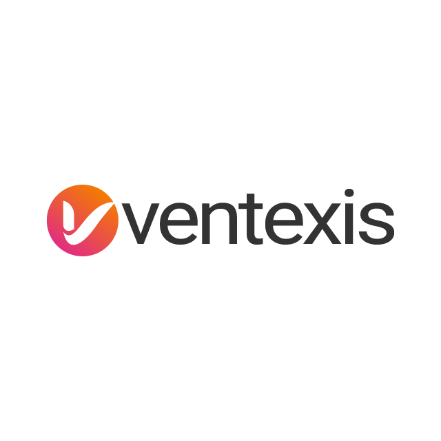 ventexis.com logo, a brandable .com business name for sale