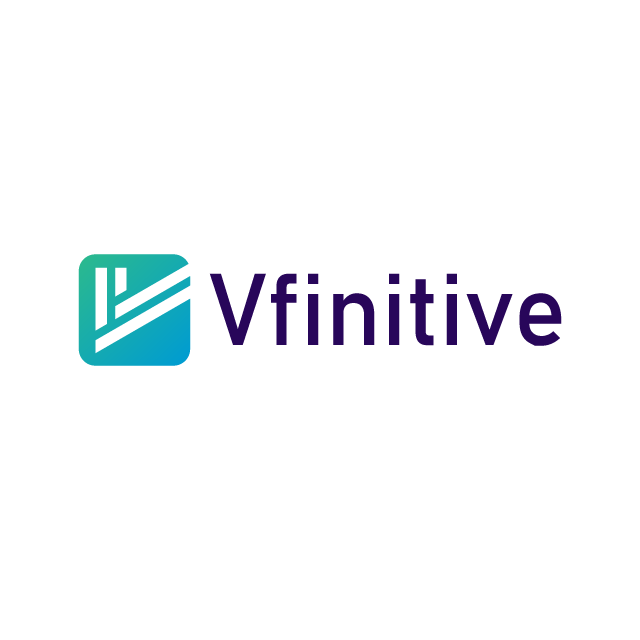 vfinitive.com logo, a brandable .com business name for sale