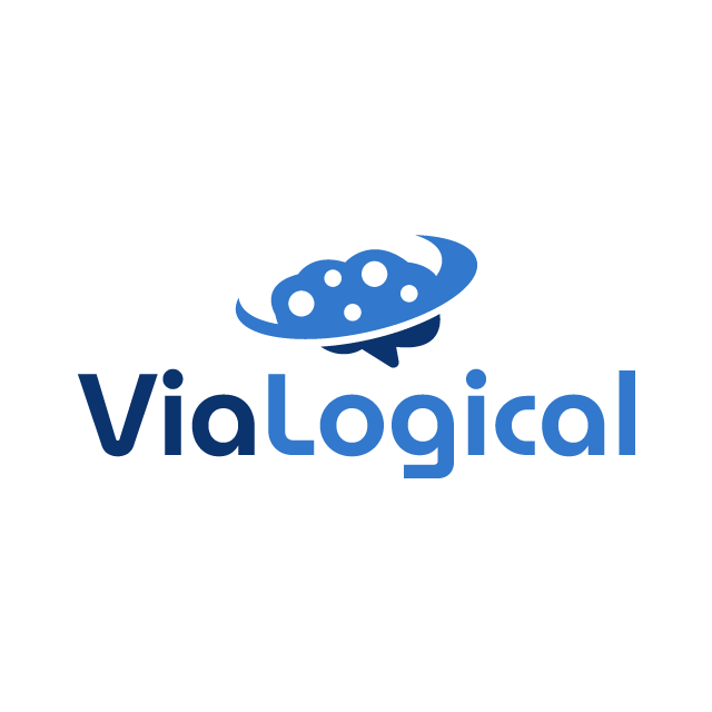 vialogical.com logo, a brandable .com business name for sale