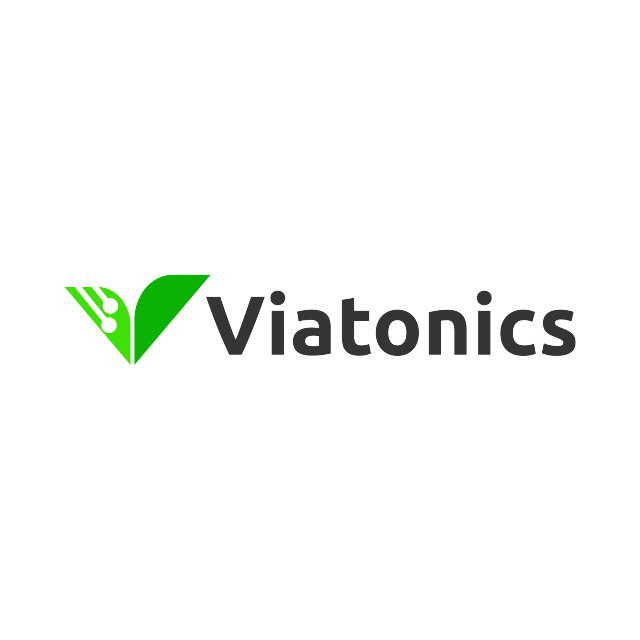 Viatonics.com logo, a brandable .com business name for sale