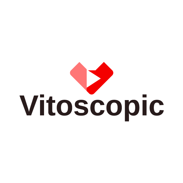 vitoscopic.com logo, a brandable .com business name for sale
