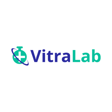 VitraLab.com logo, a brandable .com business name for sale