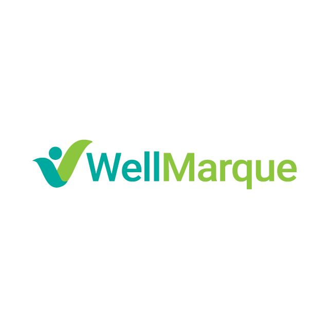 WellMarque.com logo, a brandable .com business name for sale