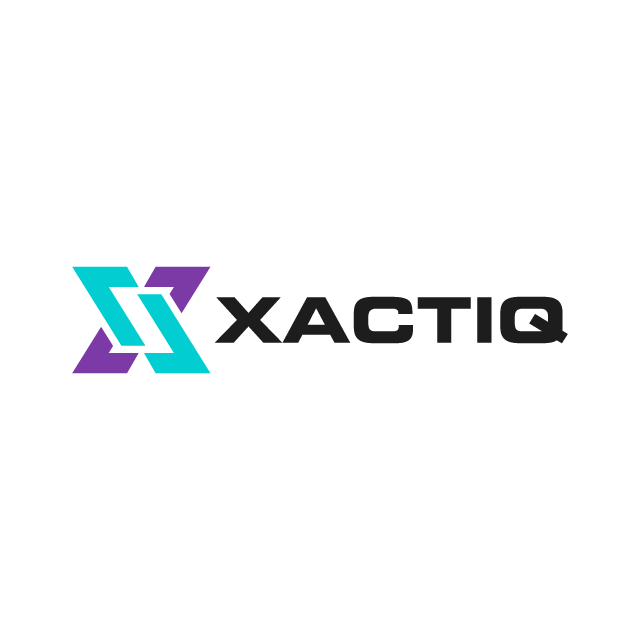 xactiq.com logo, a brandable .com business name for sale