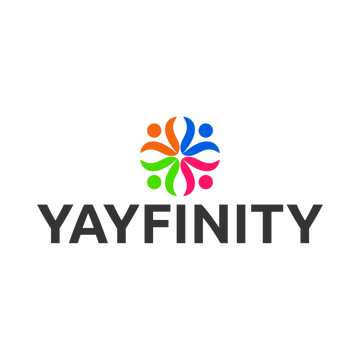 Yayfinity.com logo, a brandable .com business name for sale