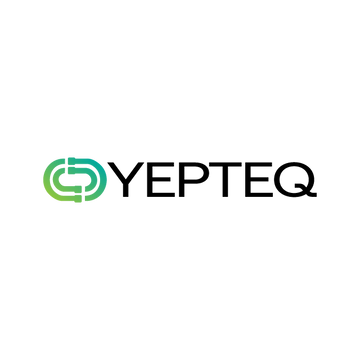 Yepteq.com logo, a brandable .com business name for sale