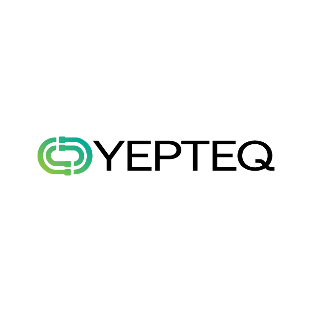 Yepteq.com logo, a brandable .com business name for sale